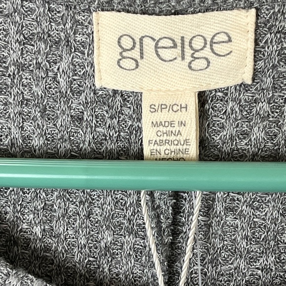 Greige women’s waffle knit midi dress in heather gray, size S - Picture 2 of 5